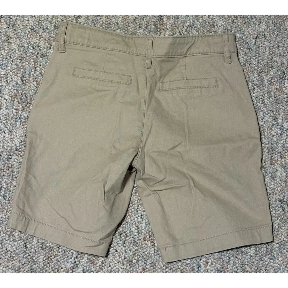 Lot Of 2 Old Navy Girls Uniform Dress Bermuda Shorts Khaki Adjustable Size 10